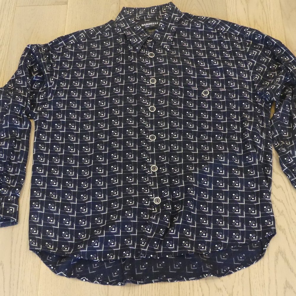 Bardelli Beverly Hills Vintage Black Medium Button Down Shirt